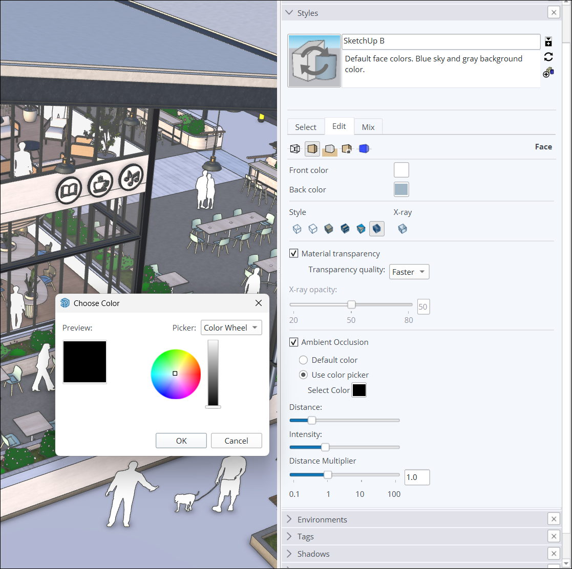 SketchUp 2026 Ambient Occlusion